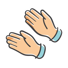 Obraz premium hands icon, hands vector illustration-simple illustration of hands, perfect for hands logos and icons