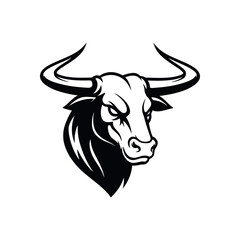 Powerful Bull Head Vector Illustration Fierce, Strong, and Majestic Bull Design for Logos, Branding, and More