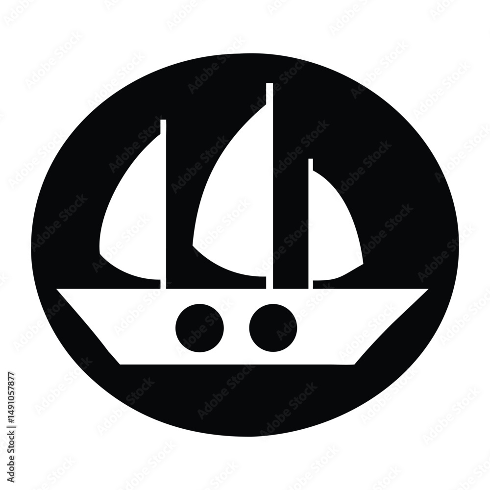 Poster a metal internet button shows a boat icon, while another depicts a music symbol as a web button