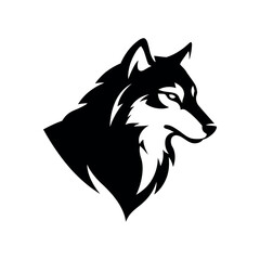 Majestic Wolf Head Vector Illustration Black and White Design for Logos, Prints, and More