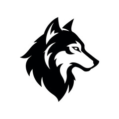 Majestic Wolf Head Vector Illustration Black and White Design for Logos, Prints, and More