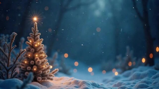 Background Template Design for Christmas and New Year. Infinitely looped animation