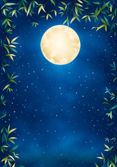 星がきらめく夜空の背景素材