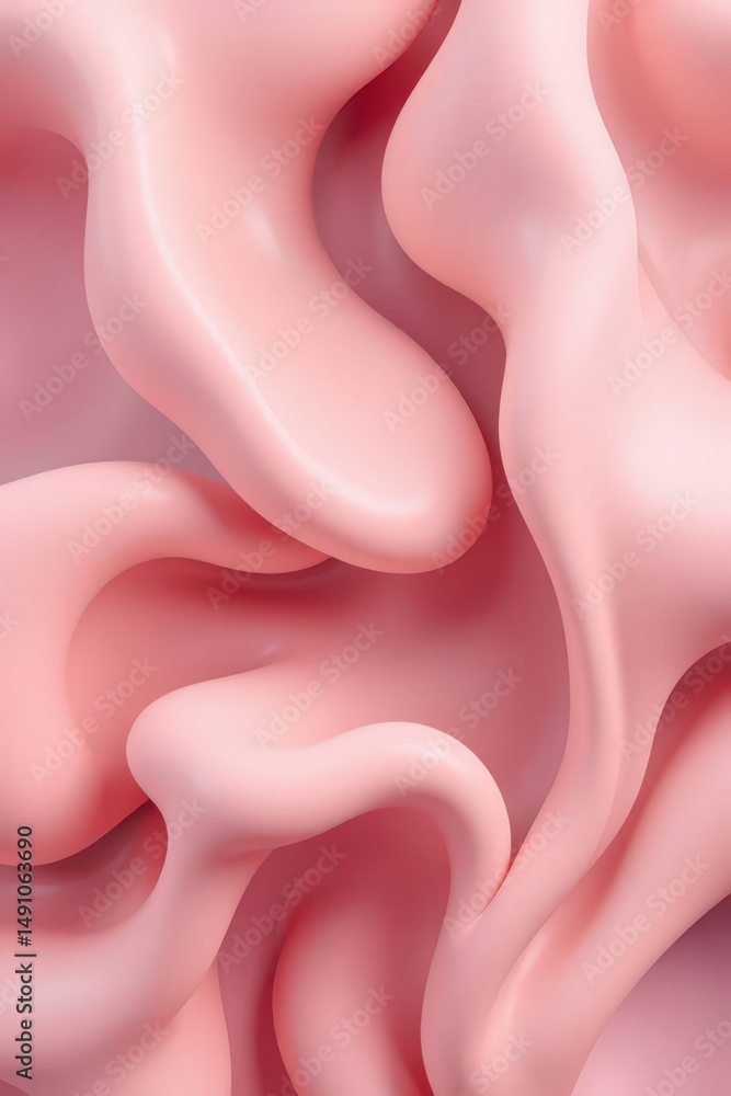 Poster soft pink waves create a fluid dance of texture and color that captivates the senses in an artistic 