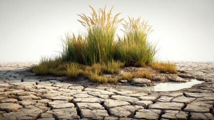 Arid Landscape with Sparse Vegetation