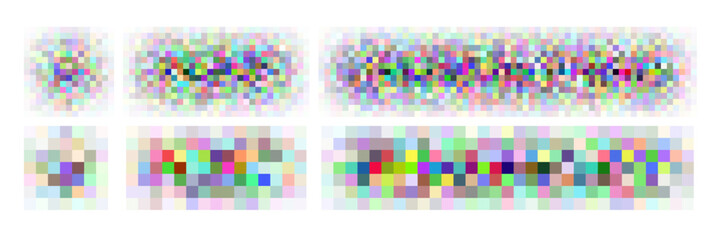 Censor pixel png. Blurred censure mosaic effect, People face image overlay. Square bar to hide secret word, naked body, screen nudity. Beige skin color, unknown private content. Vector tv bg template
