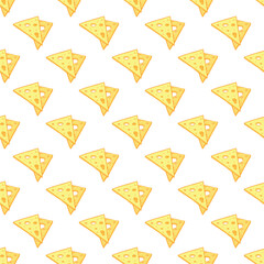 Seamless pattern with cheese doodle for decorative print, wrapping paper, greeting cards, wallpaper and fabric