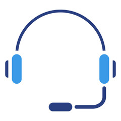 Headphones Mic  Icon Element For Design