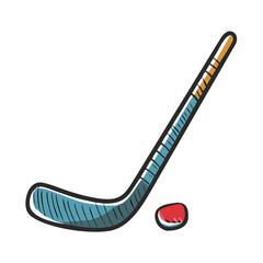 hockey stick icon, hockey stick vector illustration-simple illustration of hockey stick, perfect for hockey stick logos and icons