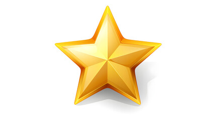 Obraz premium Gold Star Favourite Social Media Isometric Icon Vector - Modern Design Element
