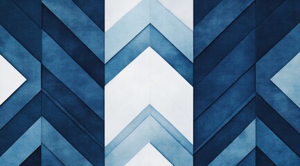 Abstract Blue Chevron Pattern