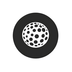Obraz premium Professional isolated vector illustration of golf ball at the hole icon for sports design