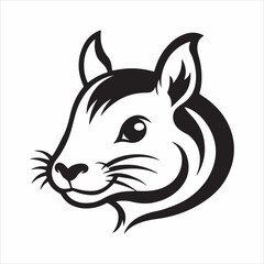 Obraz premium eastern gray squirrel vector silhouette
