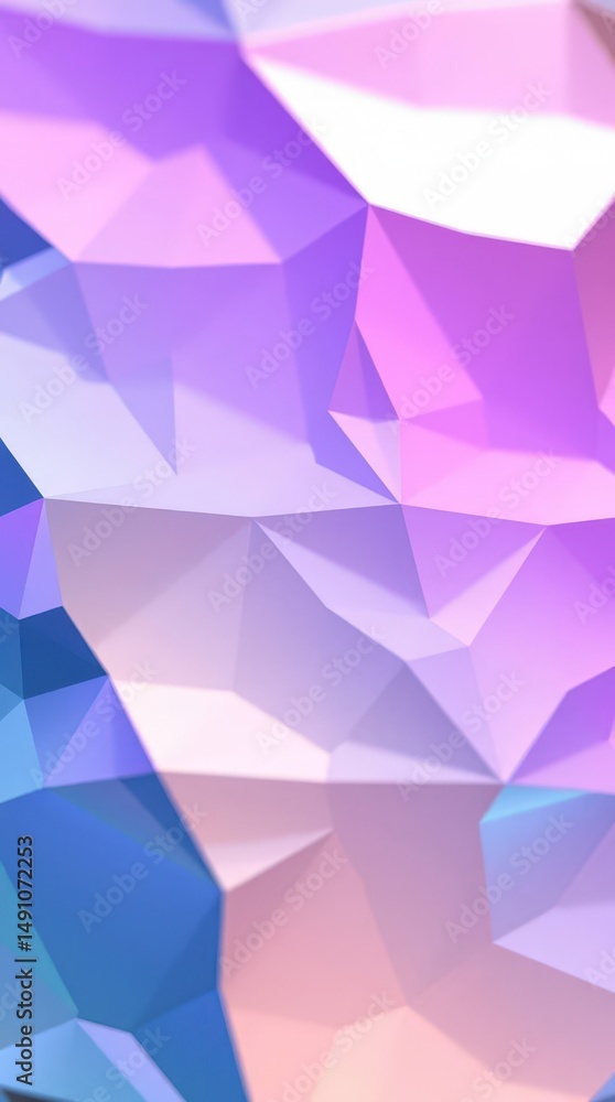 Poster intricate geometric patterns blend soft pastel hues, creating a captivating visual during the tranqu