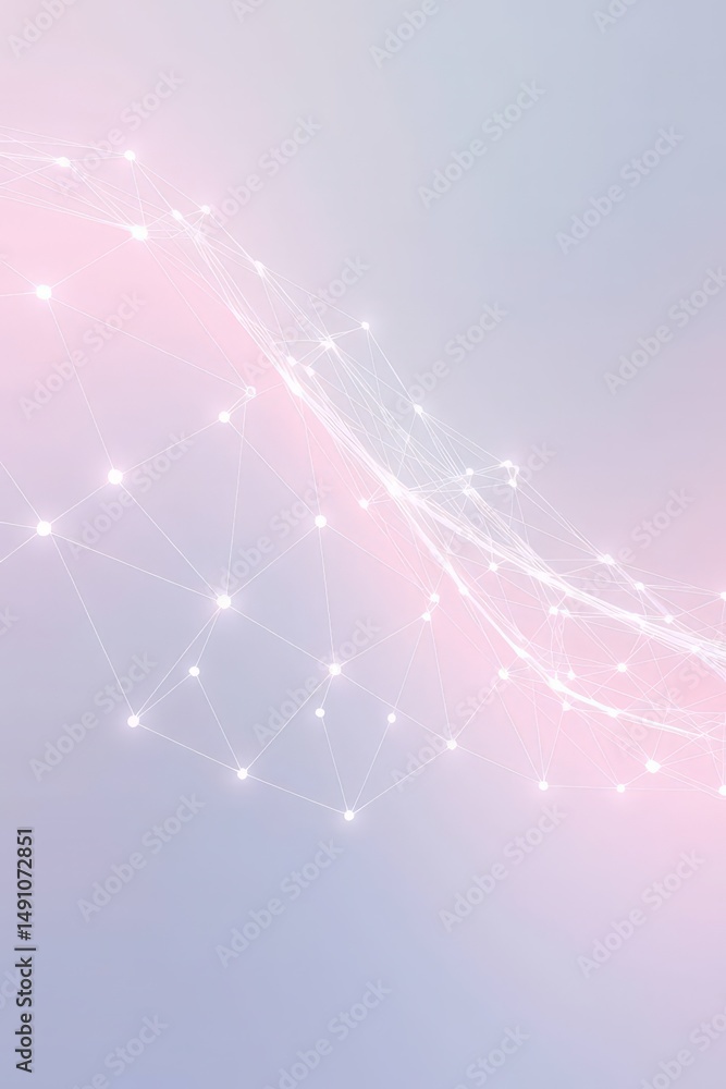 Poster dreamy abstract pattern creating a sense of tranquility with soft colors and glowing elements in a m