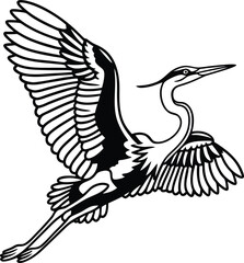 vector illustration of an eagle flying