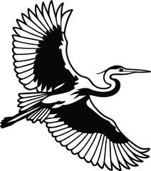 vector illustration of a stork