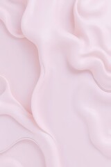 Delicate pink silk fabric flowing gracefully under soft illumination in a serene and calming atmosphere