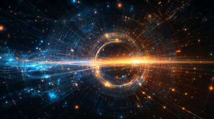 Obraz premium Ethereal Passage: The Cosmic Vortex