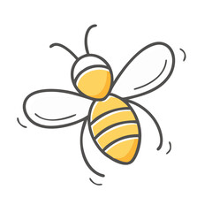 honey bee icon, honey bee vector illustration-simple illustration of honey bee, perfect for honey bee logos and icons