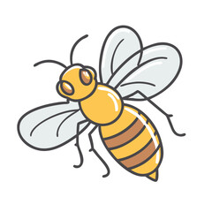 honey bee icon, honey bee vector illustration-simple illustration of honey bee, perfect for honey bee logos and icons