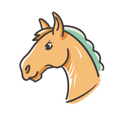 horse head icon, horse head vector illustration-simple illustration of horse head, perfect for horse head logos and icons