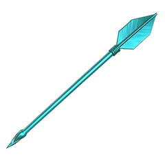 Contemporary Arrow with Streamlined Lines in Vibran Isolated on Transparent Background