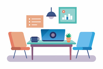 office chair and table