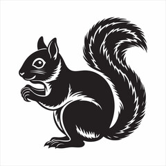 eastern gray squirrel vector silhouette