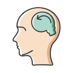 human head icon, human head vector illustration-simple illustration of human head, perfect for human head logos and icons