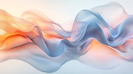 Abstract flowing forms in pastel hues.