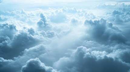 Naklejka premium Awe-Inspiring Sky Filled with Fluffy Clouds