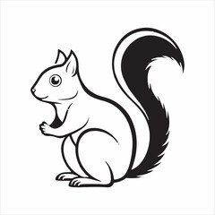 eastern gray squirrel vector silhouette