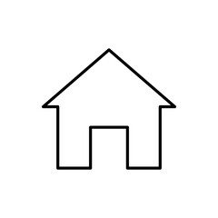 House icon line art. Home page icon. Set of house or building layers and outlines. Vector illustration.
