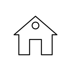 House icon line art. Home page icon. Set of house or building layers and outlines. Vector illustration.
