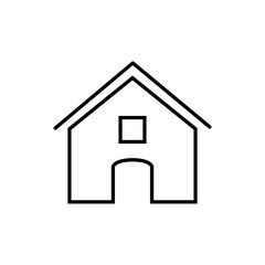 House icon line art. Home page icon. Set of house or building layers and outlines. Vector illustration.