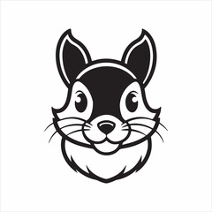 Fototapeta premium eastern gray squirrel vector silhouette