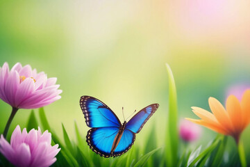 butterfly on green grass