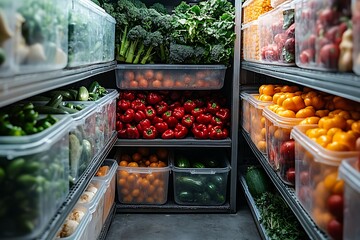 Chilled vegetable storage at small farm high resolution picture