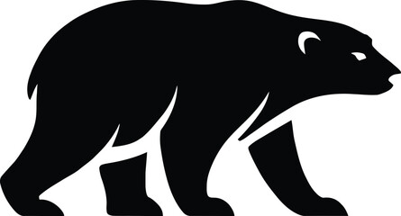 Polar Bear Walk Bold Graphic, Arctic Bear Silhouette Artwork
