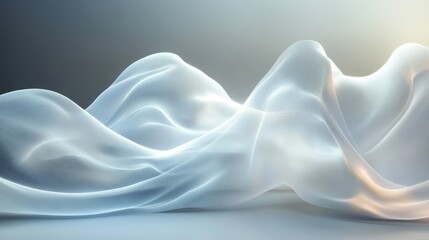 Soft, flowing fabric draping in a light, airy design.