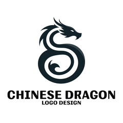 Chinese Dragon Vector Logo Design