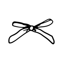 Whimsical Handdrawn Bow Illustrations. Doodle Ribbons for Cards, Stickers, and Prints