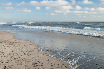 evening mood at the seaside in denmark
