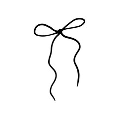 Whimsical Handdrawn Bow Illustrations. Doodle Ribbons for Cards, Stickers, and Prints