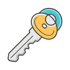 key icon, key vector illustration-simple illustration of key, perfect for key logos and icons