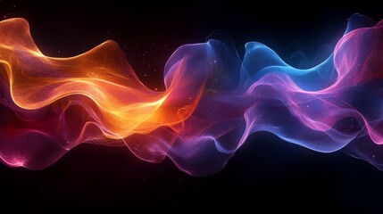 Dynamic abstract illustration of flowing, vibrant colors.
