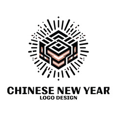 Chinese New Year Vector Logo Design