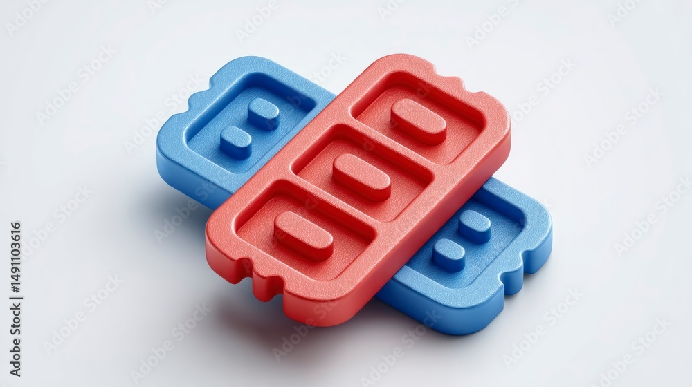 Poster stacked colorful building blocks with interlocking design for creative play and learning