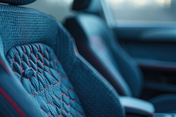 Close-up view of a modern vehicle's sculpted seat.